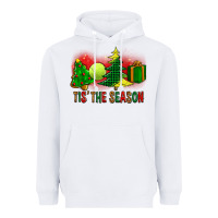 White tis the season christmas with tennis ball and tree cookie Heavyweight Hoodie - FaDigitalArtStudio