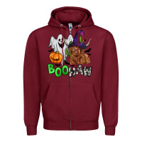 Burgundy boohaw Zipper Hoodie - Zillion Design Studio