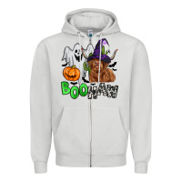 Dove Grey boohaw Zipper Hoodie - Zillion Design Studio