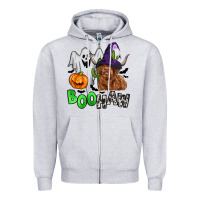 Heather Grey boohaw Zipper Hoodie - Zillion Design Studio
