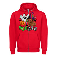 Red boohaw Zipper Hoodie - Zillion Design Studio