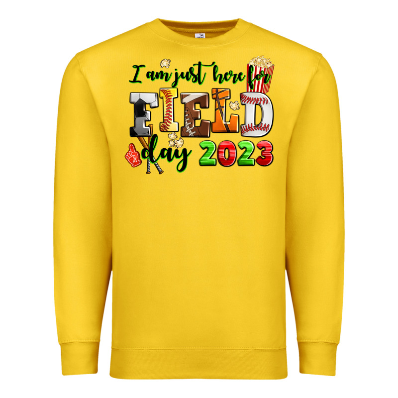 I Am Just Here For Field Day  2023 Premium Sweatshirt by AdoDesignShop | Teevron