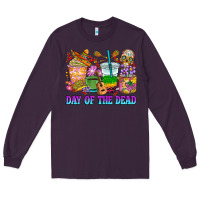 Plum Day of the dead coffee cups Long Sleeve Tee - RanaPortraitStore