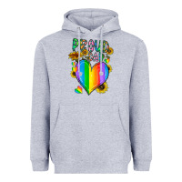 Heather Grey proud dad love Heavyweight Hoodie - CowhideDigitalArt