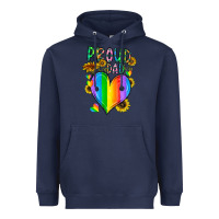 Navy proud dad love Heavyweight Hoodie - CowhideDigitalArt