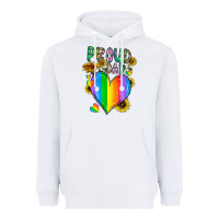 White proud dad love Heavyweight Hoodie - CowhideDigitalArt