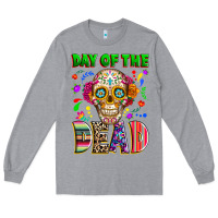 Heather Grey Day of the dead Long Sleeve Tee - RanaPortraitStore
