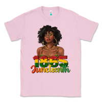 Bubblegum Pink 1865 juneteenth with afro black woman Classic Tee - texasbilliewilder