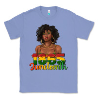 Colony Blue 1865 juneteenth with afro black woman Classic Tee - texasbilliewilder
