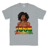 Heather Grey 1865 juneteenth with afro black woman Classic Tee - texasbilliewilder