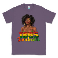 Lavender 1865 juneteenth with afro black woman Classic Tee - texasbilliewilder
