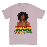Lilac 1865 juneteenth with afro black woman Classic Tee - texasbilliewilder