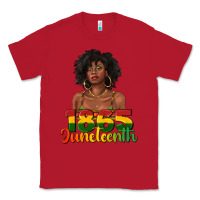 Red 1865 juneteenth with afro black woman Classic Tee - texasbilliewilder