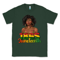 Sports Green 1865 juneteenth with afro black woman Classic Tee - texasbilliewilder