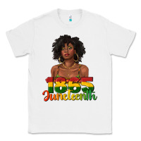 White 1865 juneteenth with afro black woman Classic Tee - texasbilliewilder
