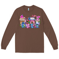 Chestnut stitch with lilo coffee cups Long Sleeve Tee - AdoDesignShop