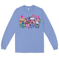 Colony Blue stitch with lilo coffee cups Long Sleeve Tee - AdoDesignShop