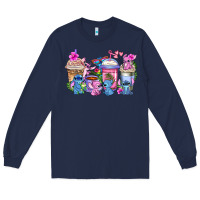 Navy stitch with lilo coffee cups Long Sleeve Tee - AdoDesignShop