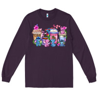 Plum stitch with lilo coffee cups Long Sleeve Tee - AdoDesignShop