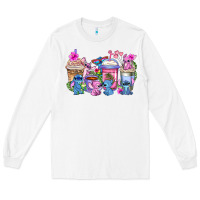 White stitch with lilo coffee cups Long Sleeve Tee - AdoDesignShop