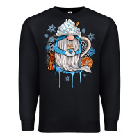 Black winter gnome coffee Premium Sweatshirt - JahusDesignShop