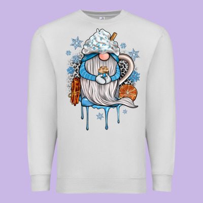 Winter Gnome Coffee Premium Sweatshirt Designed By Jahusdesignshop