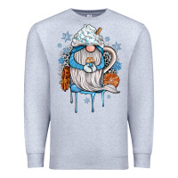 Heather Grey winter gnome coffee Premium Sweatshirt - JahusDesignShop