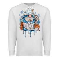 Oatmeal Heather winter gnome coffee Premium Sweatshirt - JahusDesignShop