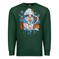 Sports Green winter gnome coffee Premium Sweatshirt - JahusDesignShop