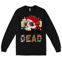 Black Day of the dead skeleton Long Sleeve Tee - RanaPortraitStore