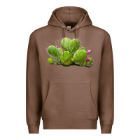 Chestnut desert prickly pear cactus Premium Hoodie - LillyAllenDesigns