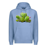 Colony Blue desert prickly pear cactus Premium Hoodie - LillyAllenDesigns