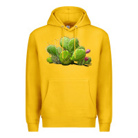 Lemon desert prickly pear cactus Premium Hoodie - LillyAllenDesigns