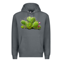Rock desert prickly pear cactus Premium Hoodie - LillyAllenDesigns