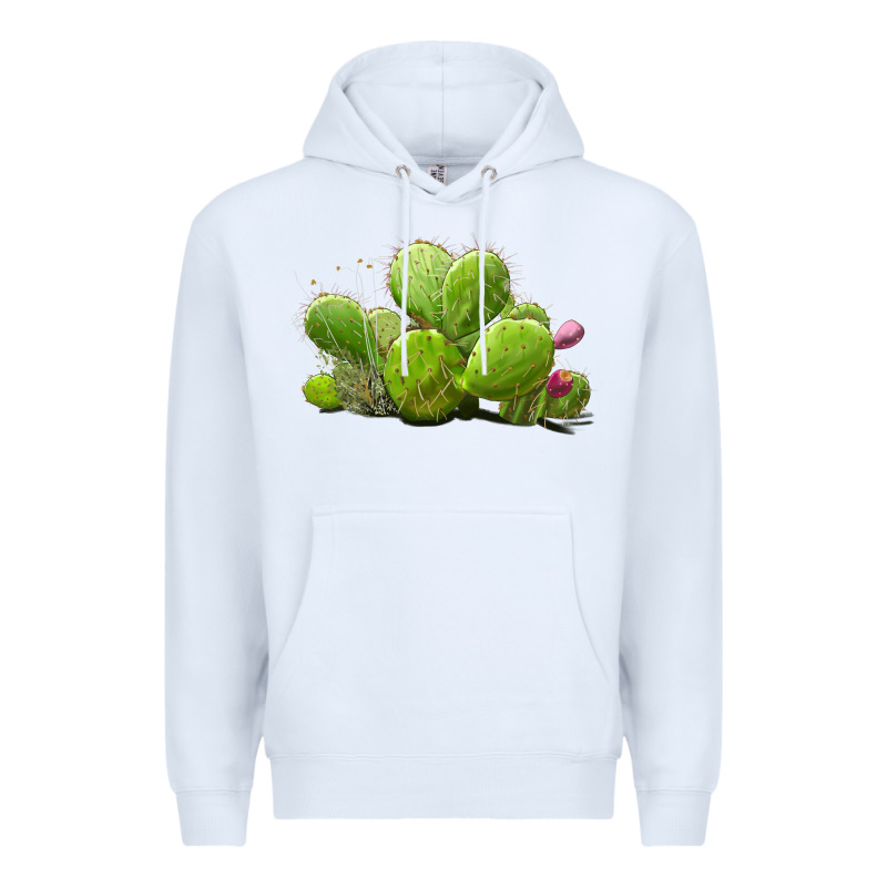 Desert Prickly Pear Cactus Premium Hoodie by LillyAllenDesigns | Teevron