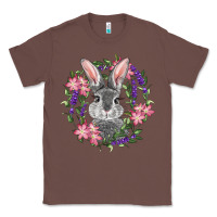 Chestnut Easter Bunny With Floral Wreath Classic Tee - RanaPortraitStore