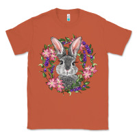 Copper Easter Bunny With Floral Wreath Classic Tee - RanaPortraitStore