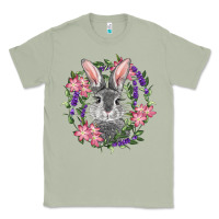 Matcha Easter Bunny With Floral Wreath Classic Tee - RanaPortraitStore