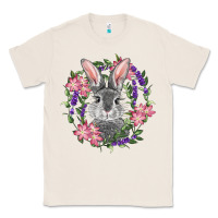 Natural Easter Bunny With Floral Wreath Classic Tee - RanaPortraitStore