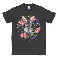 Smoke Easter Bunny With Floral Wreath Classic Tee - RanaPortraitStore