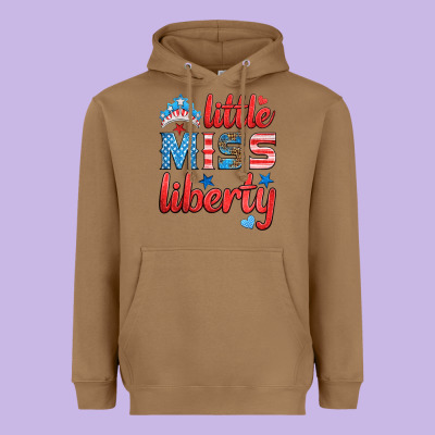 Little Miss Liberty Heavyweight Hoodie Designed By Hra Design Shop