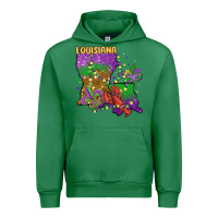 Emerald mardi gras louisiana map Urban Hoodie - MaliasSmallBusiness
