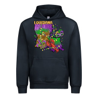 Navy mardi gras louisiana map Urban Hoodie - MaliasSmallBusiness