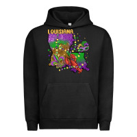 Pigment Black mardi gras louisiana map Urban Hoodie - MaliasSmallBusiness