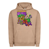 Pigment Burro mardi gras louisiana map Urban Hoodie - MaliasSmallBusiness