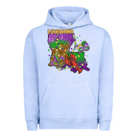 Pigment Grape Ice mardi gras louisiana map Urban Hoodie - MaliasSmallBusiness