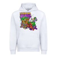 White mardi gras louisiana map Urban Hoodie - MaliasSmallBusiness