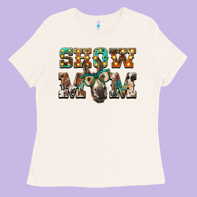 Show Mom Donkey Ladies Tee Designed By Barkaloodesign