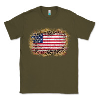 Army Green america leopard glitter flag Classic Tee - Zillion Design Studio