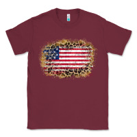 Burgundy america leopard glitter flag Classic Tee - Zillion Design Studio